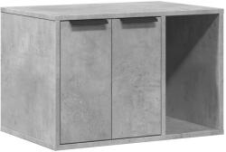 vidaXL betonszürke szerelt fa macskaalomdoboz 60 x 40 x 40 cm (857727) (857727)