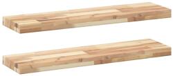 vidaXL 2 db kezeletlen tömör akácfa függőpolc 100 x 20 x 4 cm (3279428) (3279428)