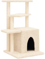 vidaXL krémszínű macskabútor szizál kaparófákkal 83, 5 cm (172121) (172121)
