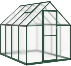 vidaXL zöld alumínium melegház alapvázzal 224 x 169 x 195 cm (4005835) (4005835)