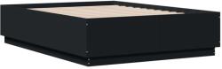vidaXL fekete szerelt fa ágykeret 120 x 190 cm (3209745) (3209745)
