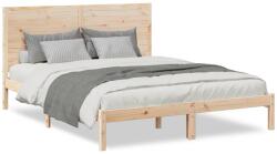 vidaXL tömör fa extra hosszú ágykeret matrac nélkül 160 x 220 cm (3309315) (3309315)