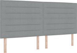 vidaXL Boxspring Ágy Matrac Kép Barnás Szürke 200x200 cm Szövet (3340522) (3340522)