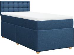 vidaXL kék szövet rugós ágy matraccal 80 x 200 cm (3286527) (3286527)