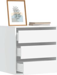 vidaXL fehér szerelt fa fiókos sarokszekrény 60 x 41 x 58 cm (852843) (852843)