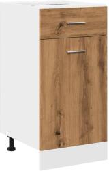 vidaXL kézműves tölgyszínű szerelt fa fiókos alsószekrény 40x46x81, 5cm (856084) (856084)