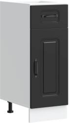 vidaXL Konyhai alapszekrény Kalmar fekete színű műfa (853458) (853458)