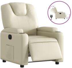 vidaXL krémszínű műbőr elektromos dönthető fotel (3204417) (3204417)