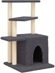 vidaXL sötétszürke macskabútor szizál kaparófával 83, 5 cm (172123) (172123)