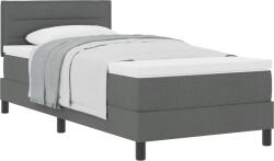 vidaXL Boxspring Ágy Matrac Mégéret Sötétszürke 90x200 cm Szövet (3338581) (3338581)