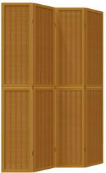 vidaXL 4 paneles barna tömör császárfa térelválasztó (358820) (358820)