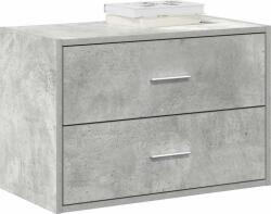 vidaXL betonszürke szerelt fa szekrény 2 fiókkal 60 x 31 x 40 cm (858827) (858827)
