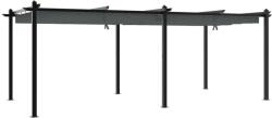 vidaXL antracitszürke alumínium kerti pavilon behúzható tetővel 3x6 m (3217062) (3217062)