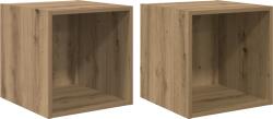 vidaXL Fali szekrények - 2 darabos csomag rusztikus tölgy színben, 37 x 37 x 37 cm (875075) (875075)
