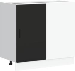 vidaXL mosdó alapszekrény fekete színű fából készült szekrény (854290) (854290)