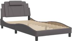 vidaXL szürke műbőr ágykeret fejtámlával 100 x 200 cm (3208078) (3208078)