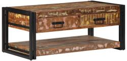 vidaXL dohányzóasztal többszínű 90x50x38cm tömörfa újrahasznosított fa (4016686) (4016686)