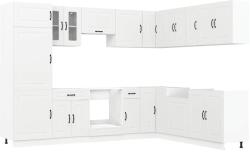 vidaXL 14 darabos konyhaszekrény szett "Kalmar" Fehér színű műfa (3314971) (3314971)