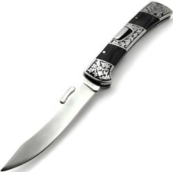 HARAHU Kültéri összecsukható kés B3159 - Fekete / Ezüst KP39411