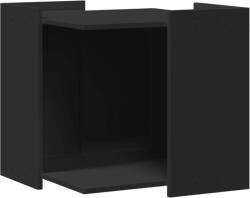 vidaXL fekete szerelt fa macskaalomdoboz 53 x 53 x 51 cm (857752) (857752)