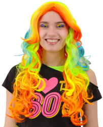 PartyPal Paróka, hosszú, hullámos, színes