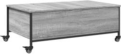 vidaXL szürke sonoma szerelt fa dohányzóasztal kerekekkel 91x55x34 cm (842299) (842299)