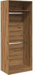 vidaXL kézműves tölgy színű szerelt fa ruhásszekrény 80 x 50 x 200 cm (3307800) (3307800)