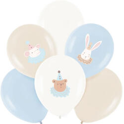 PartyPal Bébi kék Lufi, bébi állatok, 6 db/cs