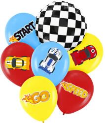 PartyPal Versenyautók lufi csomag, 7 db/cs