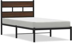 vidaXL barna tölgy színű fejtámlás ágykeret matrac nélkül 100 x 190 cm (4017145) (4017145)