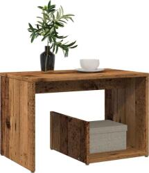 vidaXL Oldalasztal Régi fa 59x36x38 cm Gépelt fa (856540) (856540)