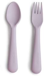 Mushie gyermek evőeszköz - kanál és villa - Soft Lilac