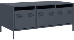 vidaXL antracit hidegen hengerelt acél dohányzóasztal 101, 5x50x43, 5 cm (851270) (851270)