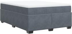 vidaXL sötétszürke bársony rugós ágy matraccal 140x190 cm (3285282) (3285282)