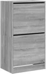 vidaXL szürke sonoma cipőszekrény 2 kihajtható fiókkal 60x42x108 cm (3214390) (3214390)