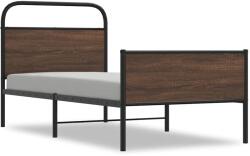 vidaXL ágykeret matrac nélkül 90x200 cm barna tölgyfa műfa (4100493) (4100493)