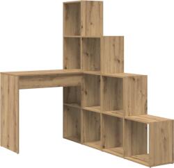 vidaXL Sarokíróasztal kézműves tölgy 101, 5 x 149, 5 x 149, 5 cm (3337248) (3337248)