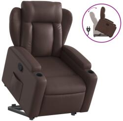 vidaXL barna műbőr felállást segítő dönthető fotel (3204546) (3204546)