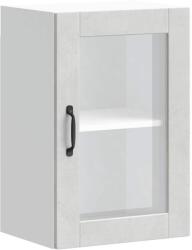 vidaXL konyhai fali szekrény üvegajtóval Porto Betonszürke betonszürke (854011) (854011)