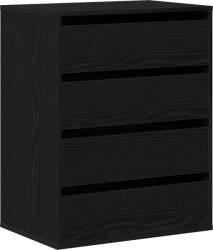 vidaXL Fiókos szekrény Fekete tölgy 60x41x76 cm Szerelt fa (868922) (868922)