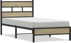 vidaXL sonoma tölgy színű szerelt fa ágykeret matrac nélkül 75x190 cm (4017244) (4017244)