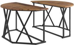 vidaXL Kávézóasztal Régi Fa 80x80x42 cm Mérnökelt Fa (868253) (868253)