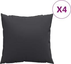 vidaXL 4 db fekete szövet kanapépárna 50 x 50 cm (360388) (360388)