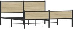 vidaXL sonoma tölgy színű fém ágykeret matrac nélkül 180 x 200 cm (3301401) (3301401)