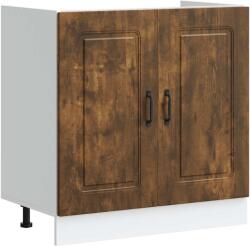 vidaXL Mosogató sljzat szekrény Kalmar füstölt tölgy 80x46x81, 5 cm (853452) (853452)