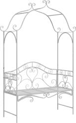 vidaXL Pad Fehér Fém 121 x 48 x 200 cm Dekoratív Betétek Kültéri Pad (42008120) (42008120)