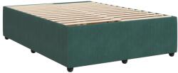 vidaXL sötétzöld bársony ágykeret 120 x 200 cm (3285009) (3285009)