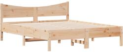 vidaXL fenyőfa ágykeret fejtámlával 150x200 cm (3216366) (3216366)
