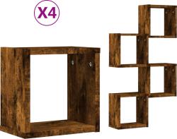 vidaXL Lebegő Polcok Füstölt Tölgy Műszaki Fa Közepes Lebegő Polcok (815889) (815889)