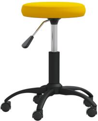 vidaXL mustársárga bársony étkezőszék (3085734) (3085734)